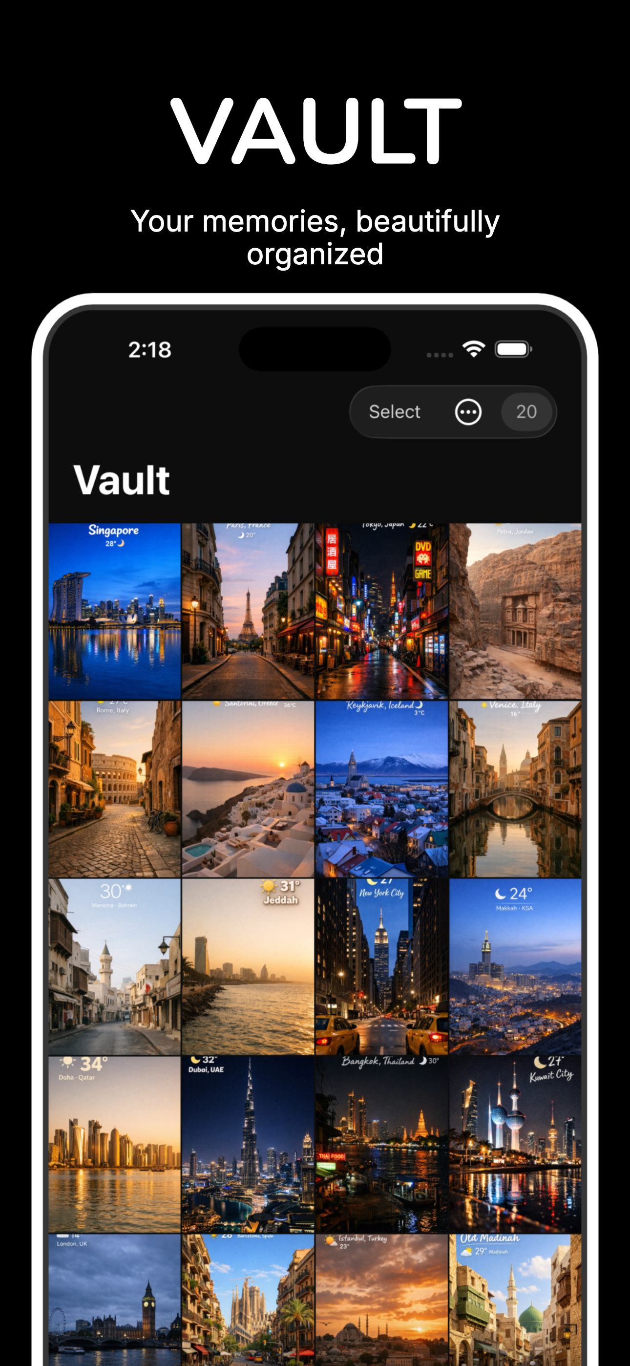 Vault - Your memories beautifully organized